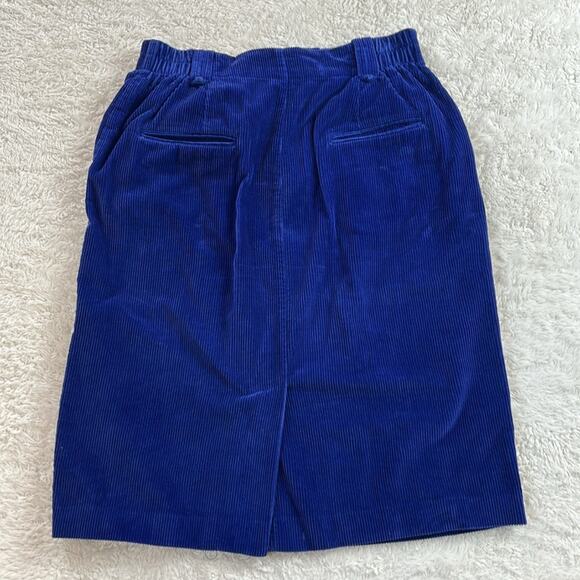 Vintage 80s 90s Leslie Fay Petite Sportswear corduroy skirt, size 14p - Picture 7 of 8